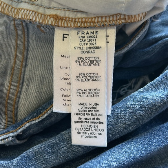 Frame Denim Jagger True Skinny Conrad Mens Slit Knees Mid Rise Sz 34 - Picture 12 of 15